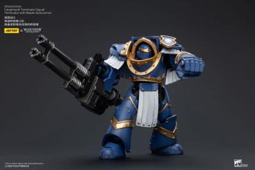 Warhammer The Horus Heresy Actionfigur 1/18 Uitramarines Cataphractii Terminator Squad Terminator with Reaper Autocannon 14 cm